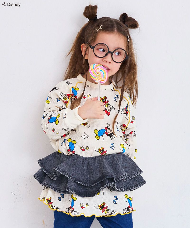 ミッキーマウスワッフルビッグロンT ｜ トップス ｜ 子供服のセレクト