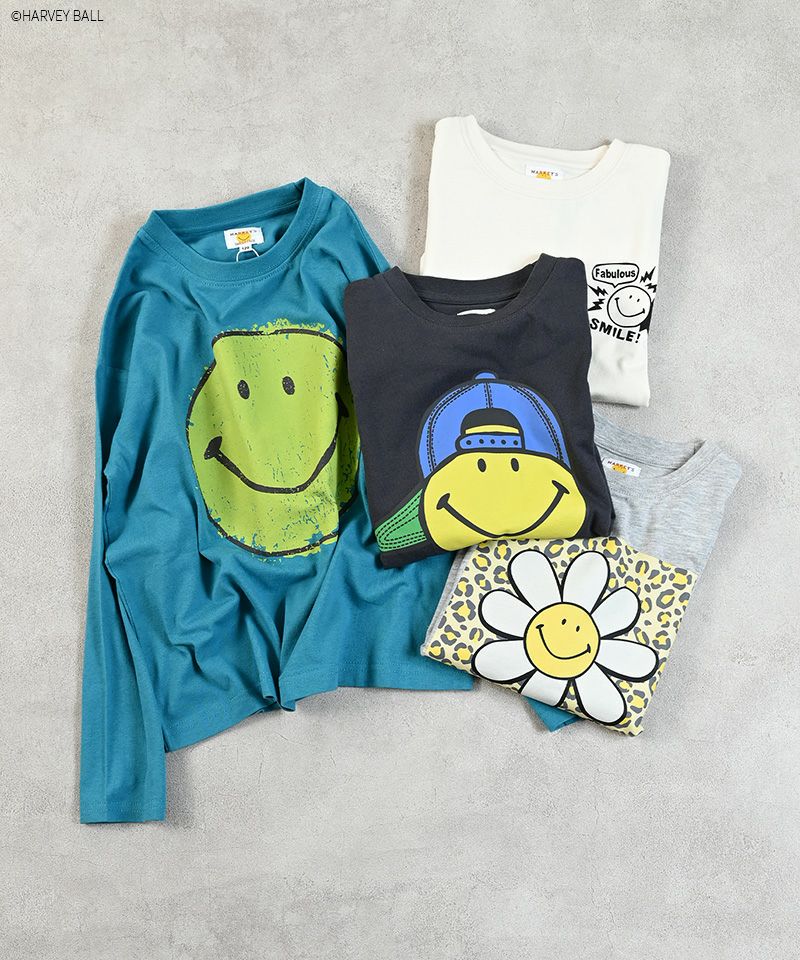 スマイリー出品 FUNALIVE tシャツ SMILEY FACE 別注 ワイドロングTシャツ メンズ