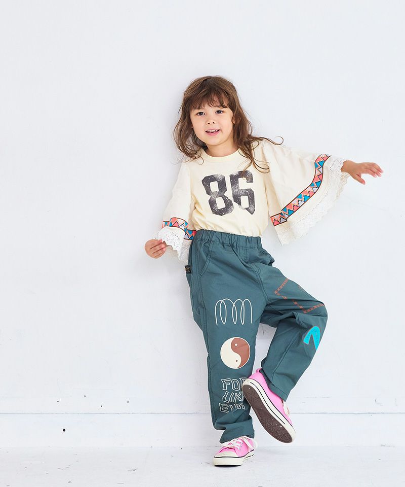 LETS PLEASE プリントカジュアルパンツ 再値下げ価格】ツイルプリントパンツ ｜ ボトムス ｜ 子供服のセレクト