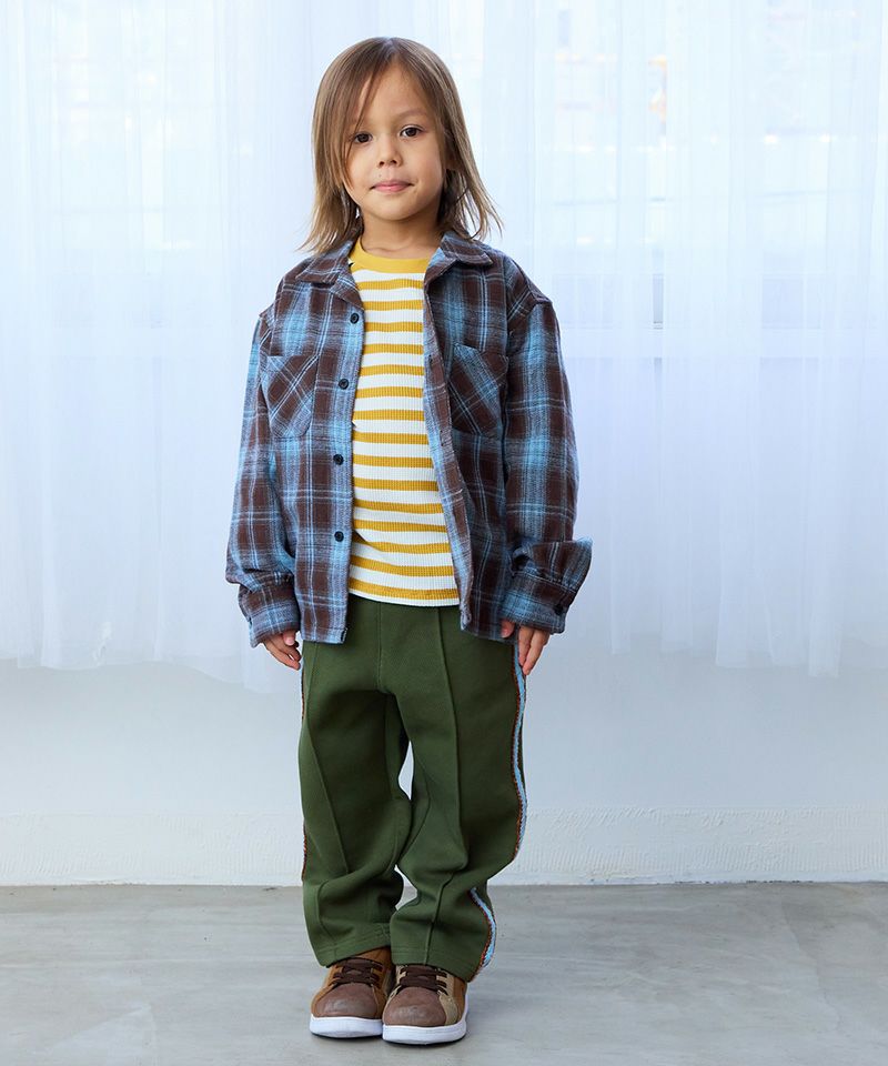 オープンカラーチェックシャツ ｜ トップス ｜ 子供服のセレクト