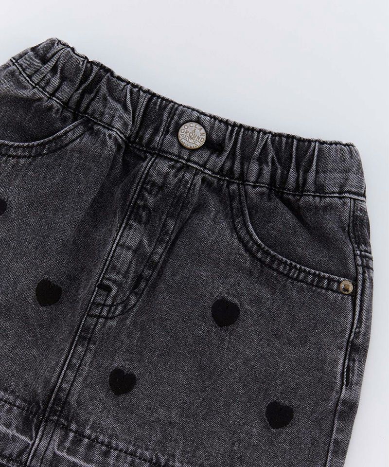 Ed Hardy スカル薔薇ロゴ刺繍　デニムミニスカート Ed Hardy スカル薔薇ロゴ刺繍 デニムミニスカート Ed Hardy スカル薔薇