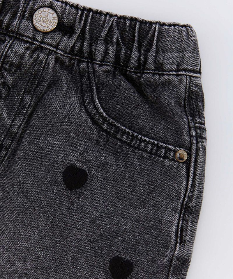 ハート刺繍デニムミニスカート ｜ ボトムス ｜ 子供服のセレクト