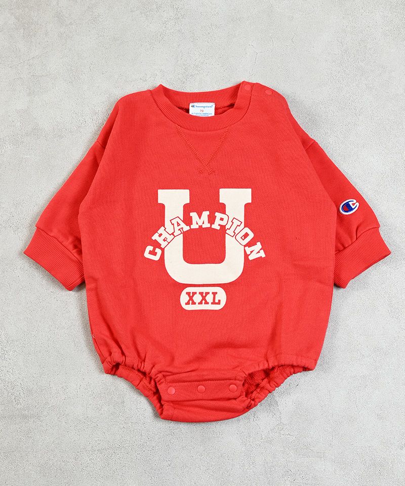 champion】別注Champion フロッキーロゴロンパース ｜ ベビー