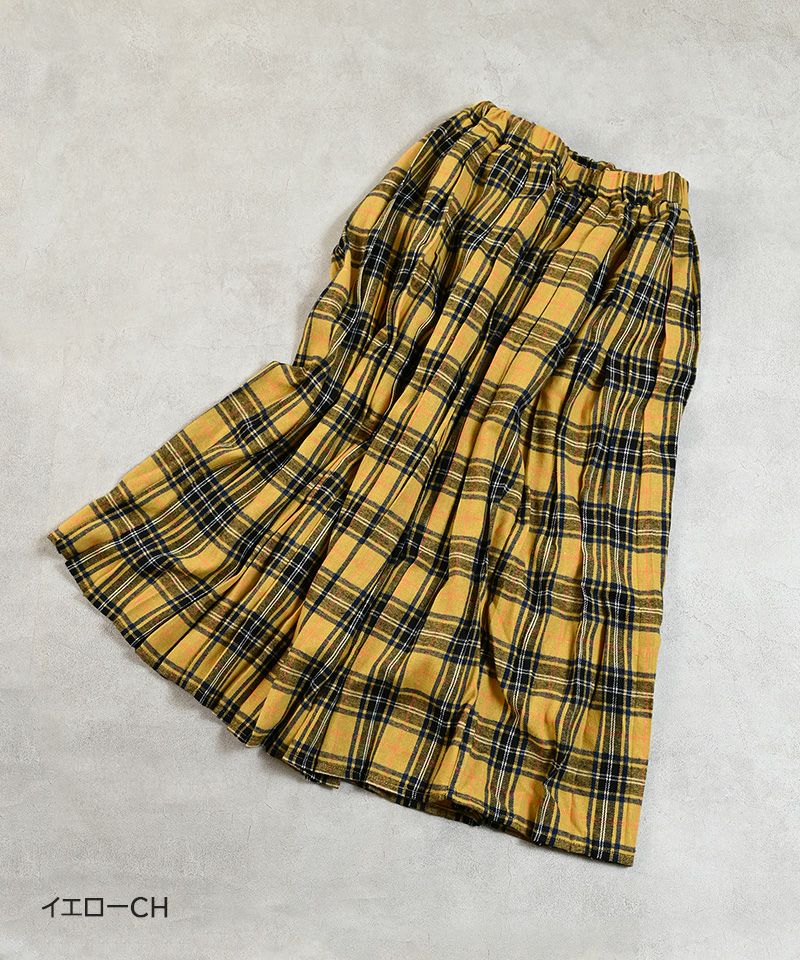パーリーゲイツ】美品 プリーツスカート チェック ロゴ 0サイズ