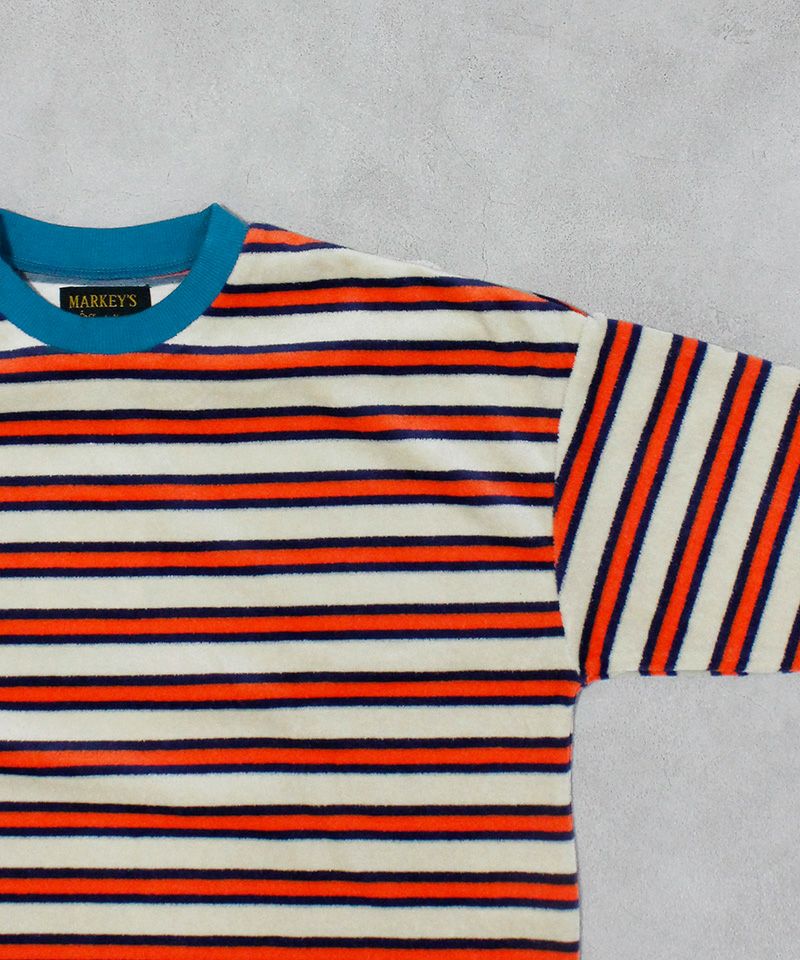 サキソメボーダーベロアカットソー(大人サイズ) ｜ トップス ｜ 子供服