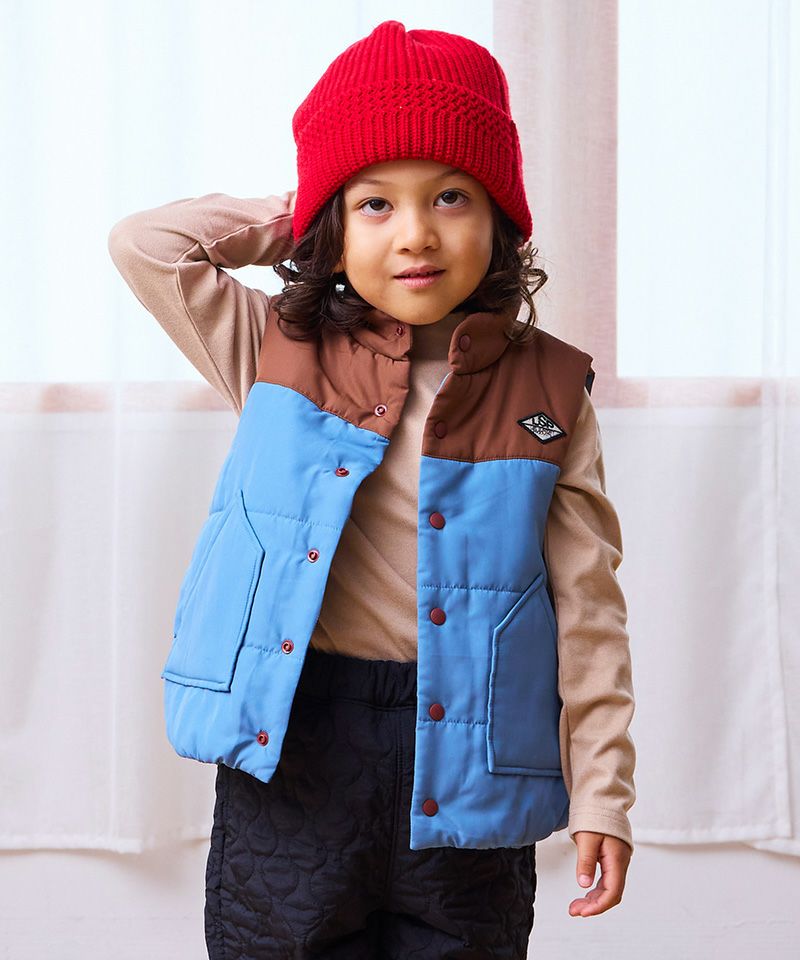 マシンウォッシャブル】ヨーク切り替えキルトベスト ｜ アウター