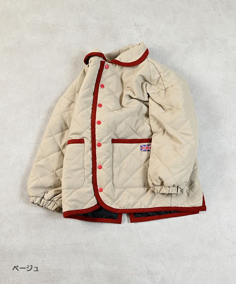 マシンウォッシャブル】ショールカラーダイヤキルトジャケット