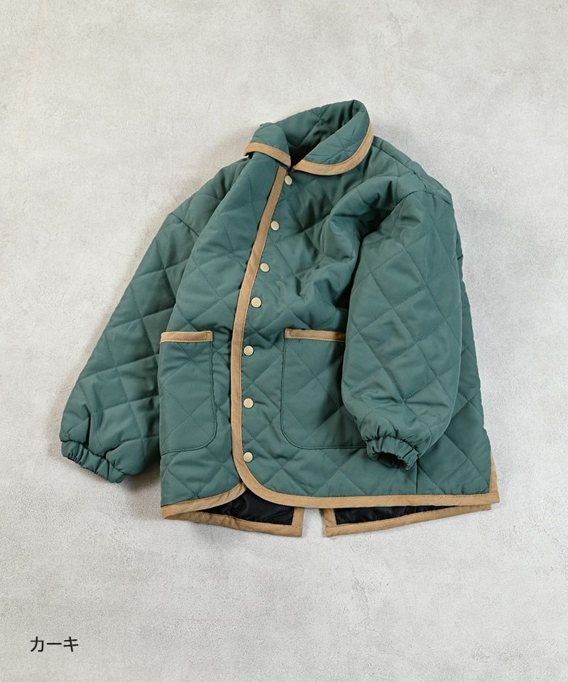 マシンウォッシャブル】ショールカラーダイヤキルトジャケット