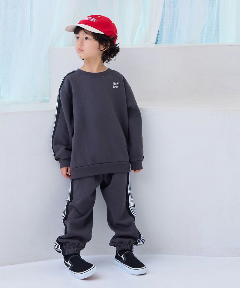 セットアップ 裏起毛ワンポイントサイドラインBIGスウェット【販売店舗