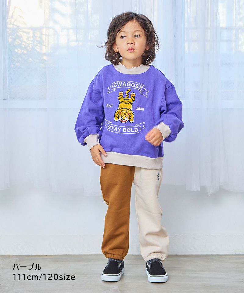 裏毛動物刺繍脇リブトレーナー【販売店舗限定アイテム】 ｜ トップス