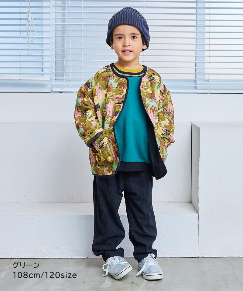 ゴブラン織ノーカラージャケット ｜ アウター・ジャケット ｜ 子供服の