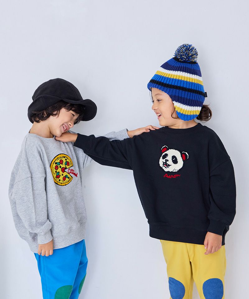 HORNGARMENT トレーナー イエロー/ネイビー 裏毛サガラトレーナー ｜ トップス ｜ 子供服のセレクトショップ