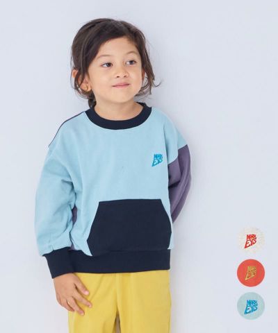 スウェード裏毛切り替えトレーナー ｜ トップス ｜ 子供服のセレクト
