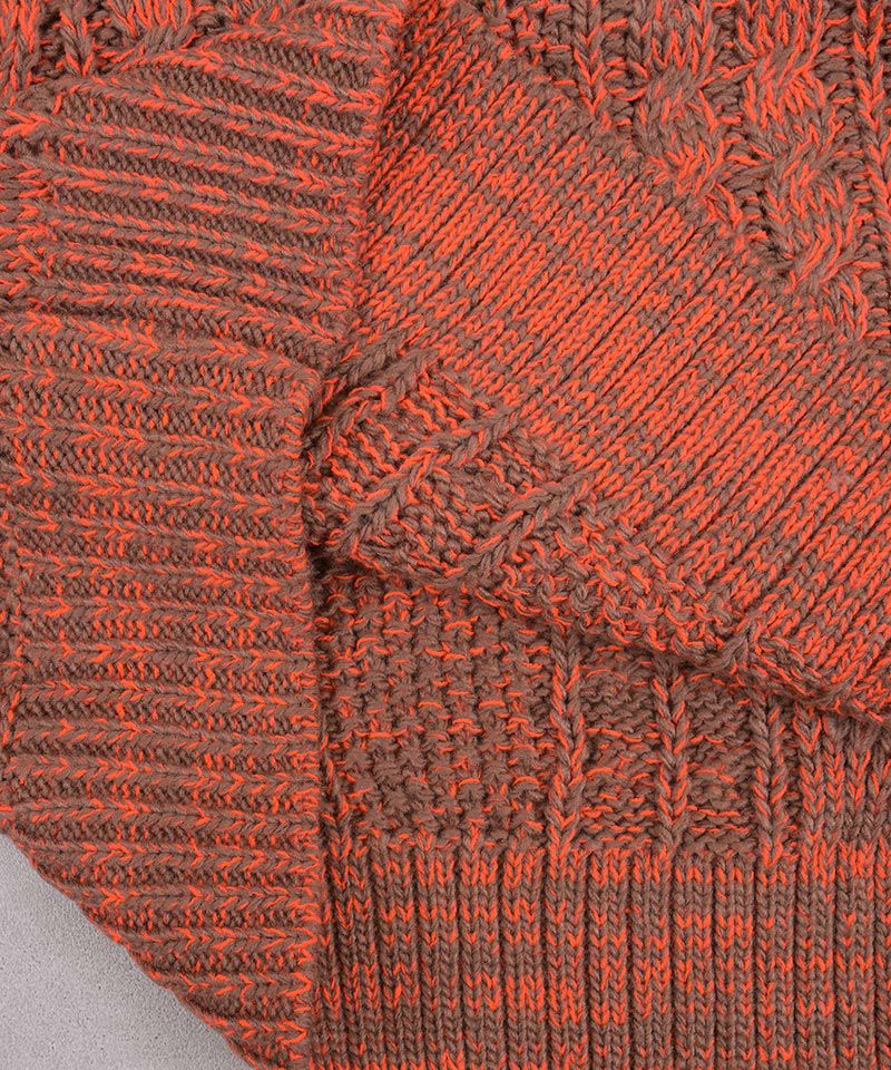 マシンウォッシャブル】ミックスニットアランセーター／大人サイズのみ