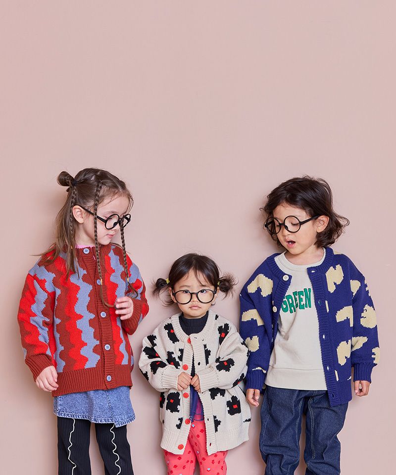 マシンウォッシャブル】Wジャガードニットカーディガン ｜ アウター