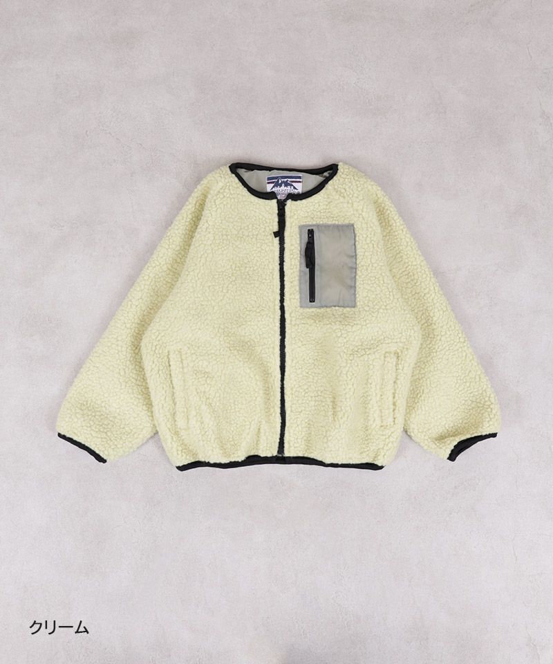 ノーカラーボアジャケット ｜ アウター・ジャケット ｜ 子供服の