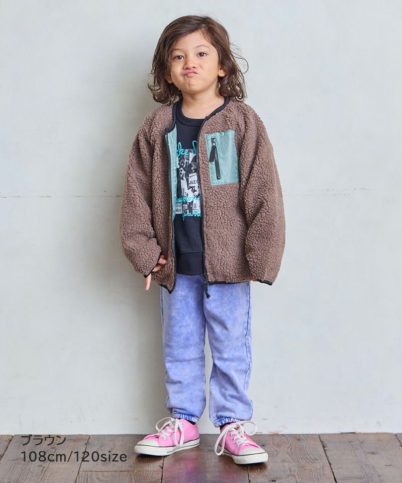 ノーカラーボアジャケット ｜ アウター・ジャケット ｜ 子供服の