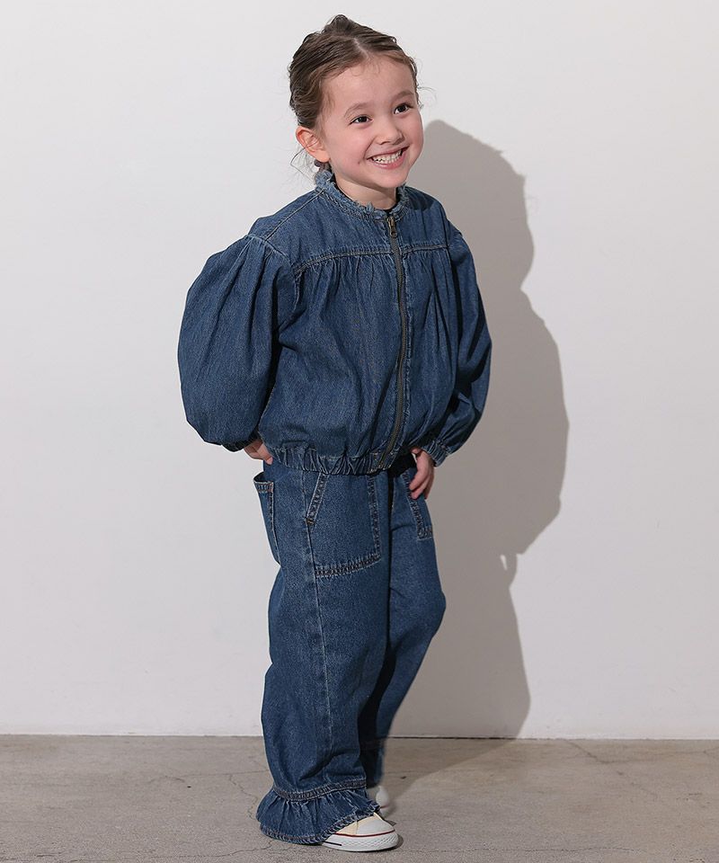 ノ－カラーフリルデニムJKT ｜ アウター・ジャケット ｜ 子供服の