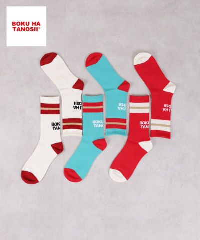 BOKUHATANOSII別注 ラメラインソックスB (23-25cm) ｜ ファッション