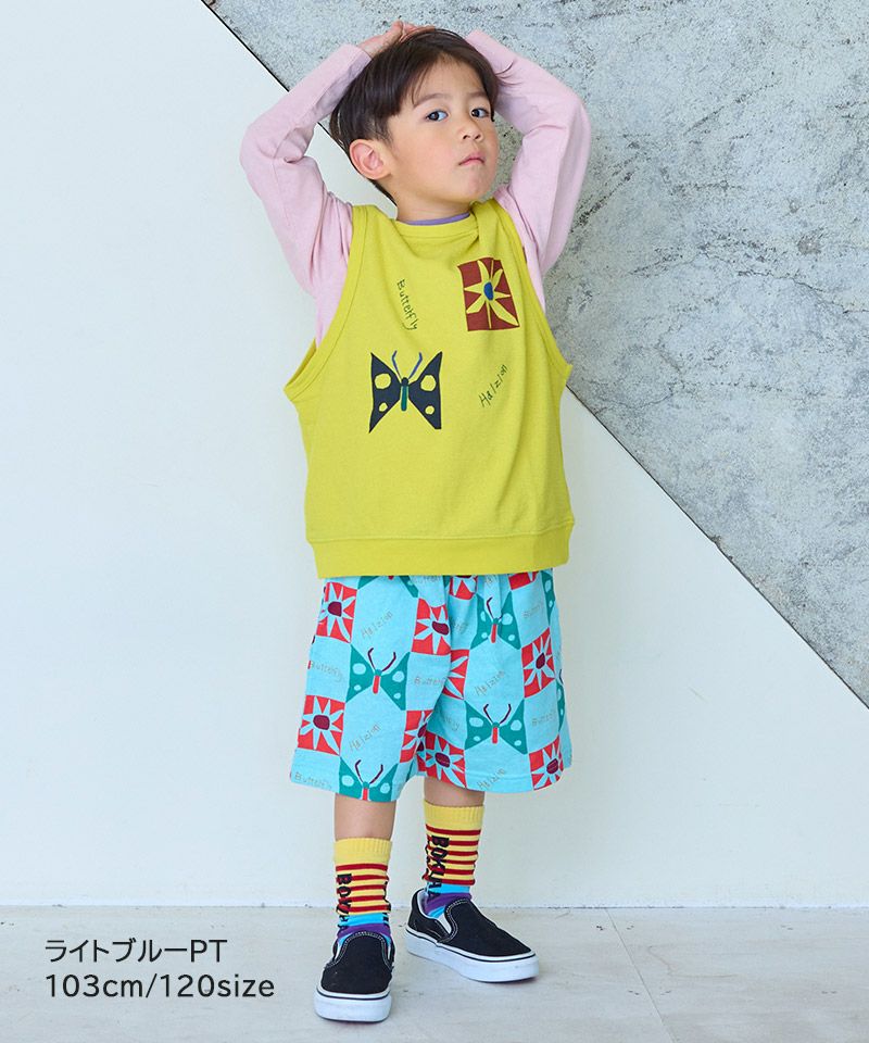 総柄ミニウラケワイドタックハーフパンツ ｜ ボトムス ｜ 子供服の