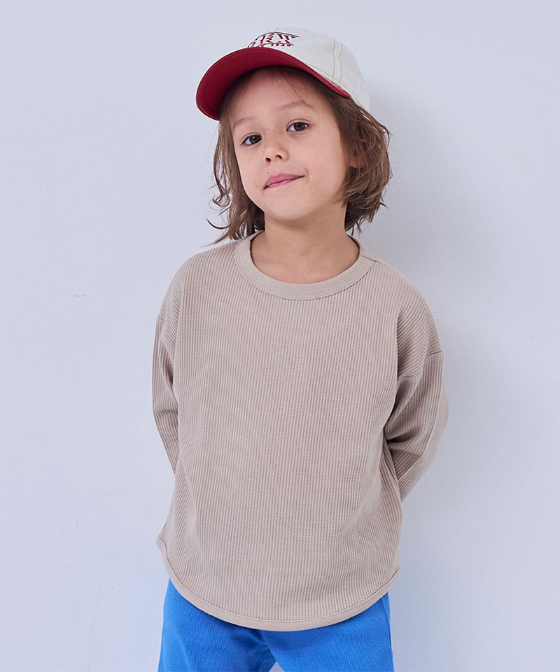 プリーツプリーズ　爽やかレモンイエロー　丸首長袖トップス サイズ3 ワッフルロンT ｜ トップス ｜ 子供服のセレクトショップ MARKEY'S